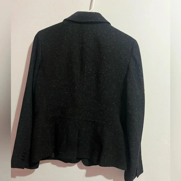 Talbots The Wool blend Black two Button Blazer Size 12 - Picture 3 of 3